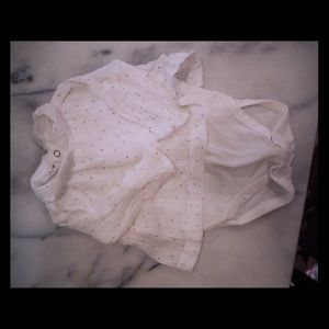 Beautiful baby Zara talk with bodysuit.